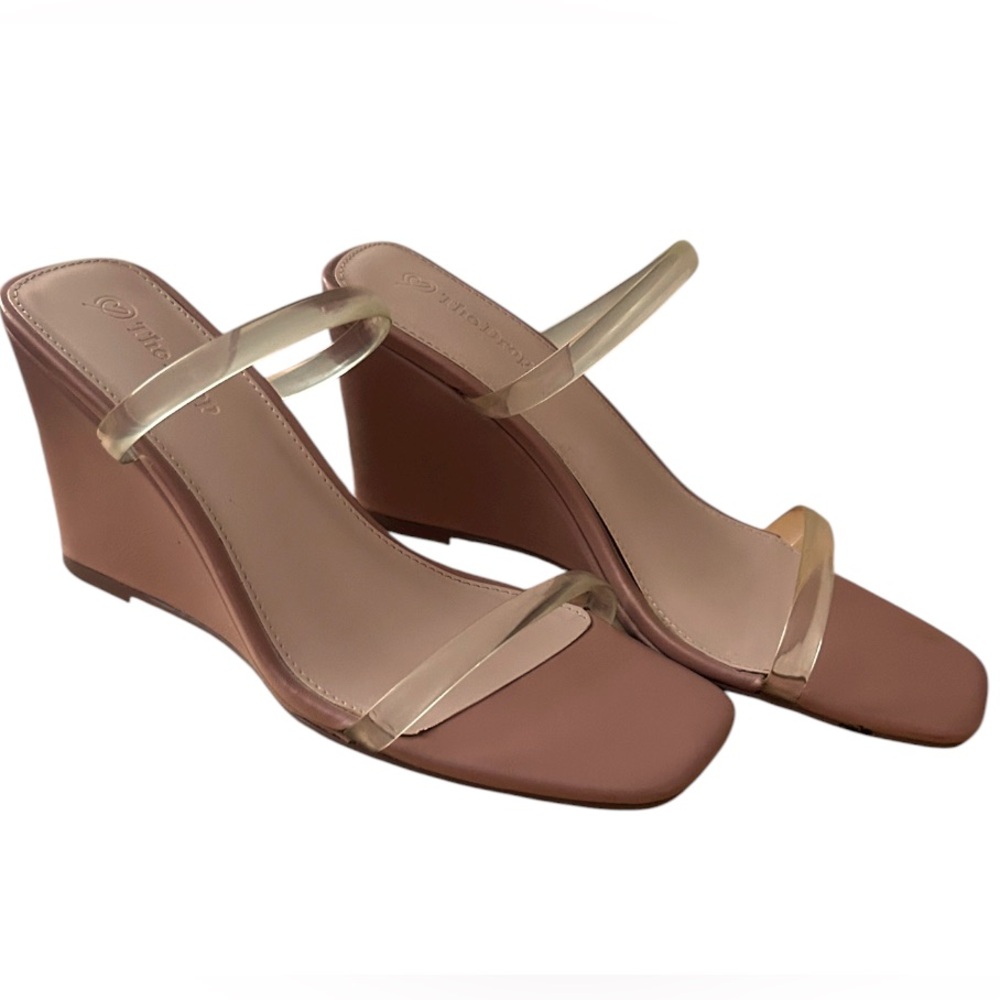 The Drop • Sophia Two Strap Wedge Sandals